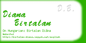 diana birtalan business card
